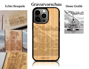 INDIVIDUELL iPhone 15 Pro Bambus-Kunststoff
